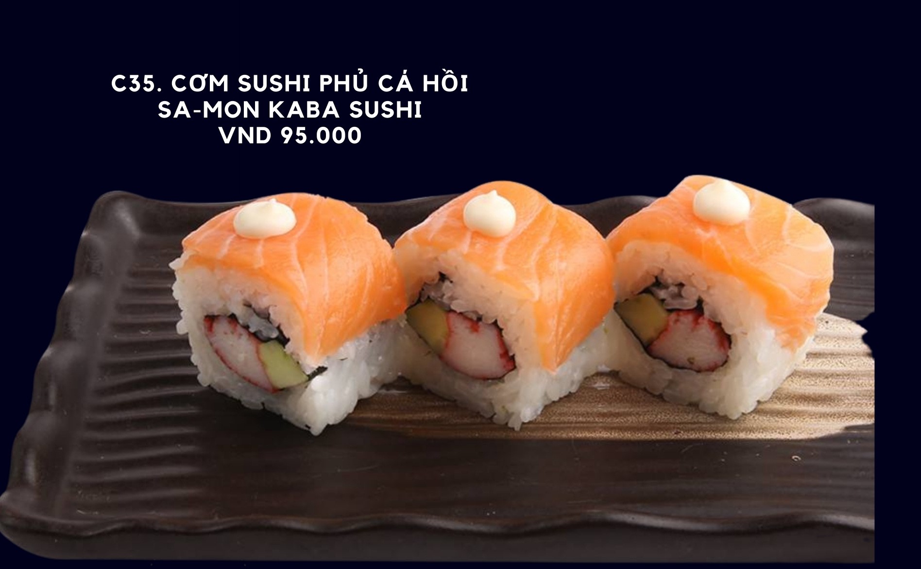 C15. Cơm sushi cá hồi Sa-mon nigiri